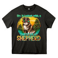 Asphalt life is better with a australian shepherd Heavy Core Tee - texasbilliewilder