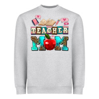 Heather Grey teacher mom Heavyweight Sweatshirt - AdoDesignShop