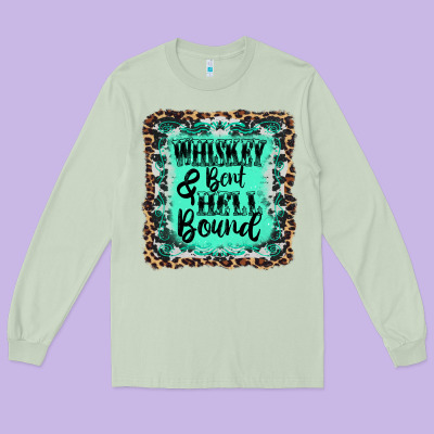 Whiskey Bent Hell Bound Long Sleeve Tee Designed By Adodesignshop