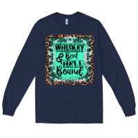 Navy whiskey bent hell bound Long Sleeve Tee - AdoDesignShop