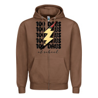 Chestnut 100 days of school Zipper Hoodie - MaliasSmallBusiness