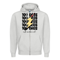 Dove Grey 100 days of school Zipper Hoodie - MaliasSmallBusiness
