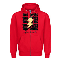 Red 100 days of school Zipper Hoodie - MaliasSmallBusiness