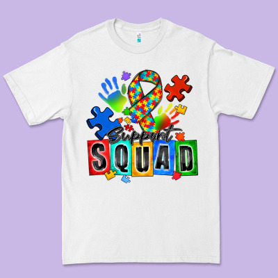 Support Squad Autism Premium Tee Designed By Zillion Design Studio