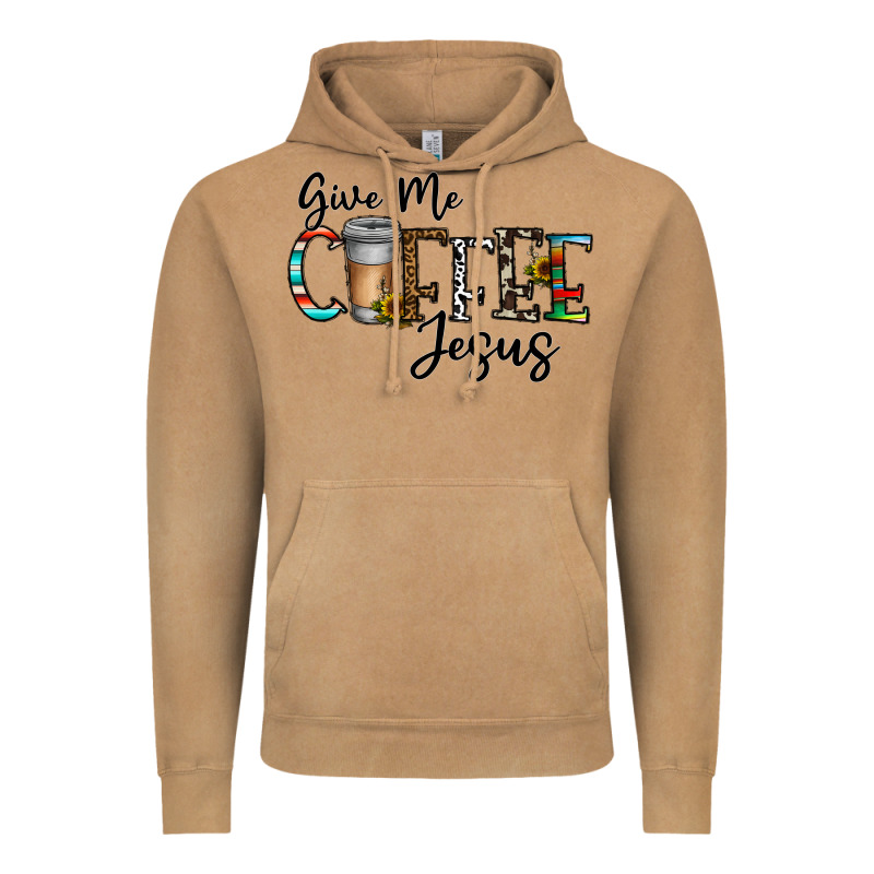 Give Me Coffee Jesus Vintage Hoodie by CowhideDigitalArt | Teevron