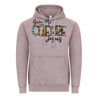 Vintage Zinc give me coffee jesus Vintage Hoodie - CowhideDigitalArt