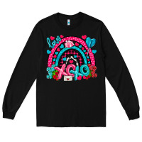 Black xo xo rainbow valentine Long Sleeve Tee - NancyCooperArtShop