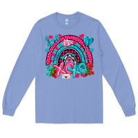 Colony Blue xo xo rainbow valentine Long Sleeve Tee - NancyCooperArtShop