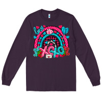 Plum xo xo rainbow valentine Long Sleeve Tee - NancyCooperArtShop
