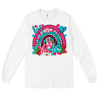 White xo xo rainbow valentine Long Sleeve Tee - NancyCooperArtShop