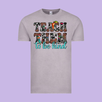 Teach Them To Be Kind Vintage Tee Designed By Jahusdesignshop