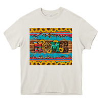 Western Home Wind Wheel Sunflowers Heavy Core Tee | Teevron