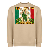 Mushroom San Judas with Mexican Flag Heavyweight Sweatshirt - JahusDesignShop