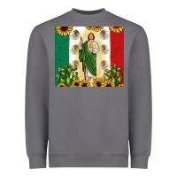 Storm San Judas with Mexican Flag Heavyweight Sweatshirt - JahusDesignShop
