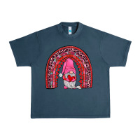 Midnight Navy valentines gnomies rainbow Urban Heavy Tee - JahusDesignShop