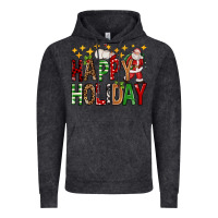 Vintage Black happy holiday christmas Vintage Hoodie - FaDigitalArtStudio