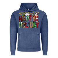Vintage Denim happy holiday christmas Vintage Hoodie - FaDigitalArtStudio