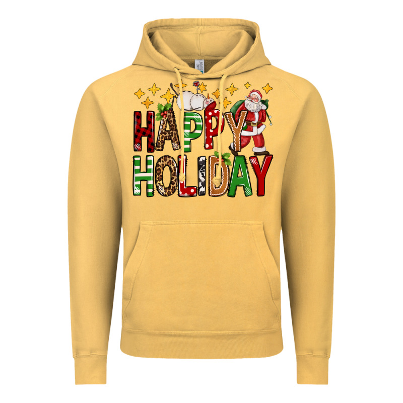 Happy Holiday Christmas Vintage Hoodie by FaDigitalArtStudio | Teevron