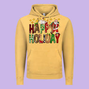 Happy Holiday Christmas Vintage Hoodie Designed By Fadigitalartstudio