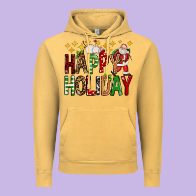 Happy Holiday Christmas Vintage Hoodie Designed By Fadigitalartstudio