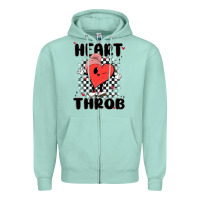 Seafoam heart throb Zipper Hoodie - MaliasSmallBusiness