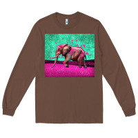 Chestnut colorful elephant Long Sleeve Tee - LillyAllenDesigns