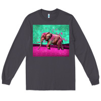 Smoke colorful elephant Long Sleeve Tee - LillyAllenDesigns