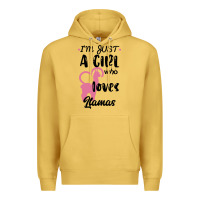 Antique Gold Just A Girl Who Loves Llamas I Love Llamas Premium Hoodie - Bettercallsaul