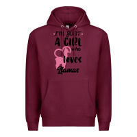 Burgundy Just A Girl Who Loves Llamas I Love Llamas Premium Hoodie - Bettercallsaul