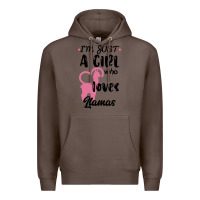 Coffee Just A Girl Who Loves Llamas I Love Llamas Premium Hoodie - Bettercallsaul