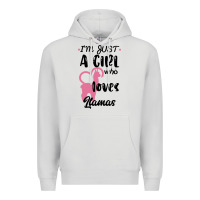 Dove Grey Just A Girl Who Loves Llamas I Love Llamas Premium Hoodie - Bettercallsaul