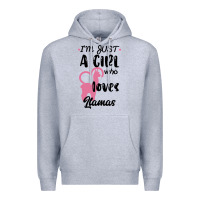 Heather Grey Just A Girl Who Loves Llamas I Love Llamas Premium Hoodie - Bettercallsaul
