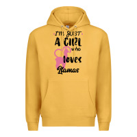 Mustard Just A Girl Who Loves Llamas I Love Llamas Premium Hoodie - Bettercallsaul