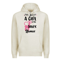 Oatmeal Heather Just A Girl Who Loves Llamas I Love Llamas Premium Hoodie - Bettercallsaul