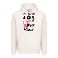 Pale Pink Just A Girl Who Loves Llamas I Love Llamas Premium Hoodie - Bettercallsaul
