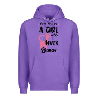 Purple Just A Girl Who Loves Llamas I Love Llamas Premium Hoodie - Bettercallsaul