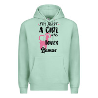 Seafoam Just A Girl Who Loves Llamas I Love Llamas Premium Hoodie - Bettercallsaul