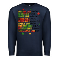 Navy inspiring black leaders juneteenth Premium Sweatshirt - LillyAllenDesigns