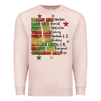 Pale Pink inspiring black leaders juneteenth Premium Sweatshirt - LillyAllenDesigns
