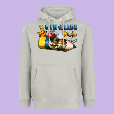 6 Th Grade Dude Heavyweight Hoodie Designed By Bundleandbundleshop
