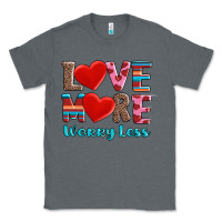 Charcoal Heather love more worry less Classic Tee - AdoDesignShop