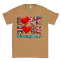 Toasted Coconut love more worry less Classic Tee - AdoDesignShop