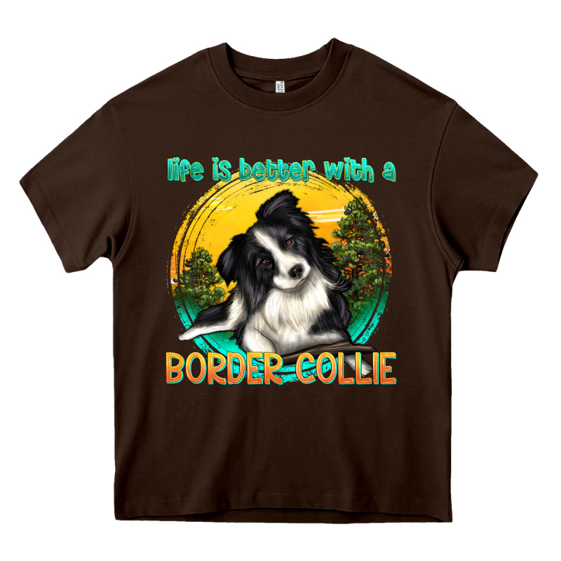 Life Is Better With A Border Collie Heavy Core Tee by texasbilliewilder | Teevron