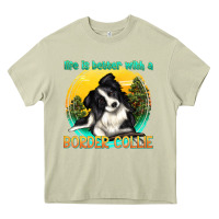 Mossy life is better with a border collie Heavy Core Tee - texasbilliewilder