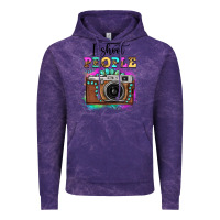 Cloud Purple i shoot people tie dye gemstone vintage camera Vintage Hoodie - FaDigitalArtStudio