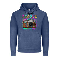 Vintage Denim i shoot people tie dye gemstone vintage camera Vintage Hoodie - FaDigitalArtStudio