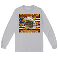 Moon Dust American Flag Eagle Long Sleeve Tee - LillyAllenDesigns