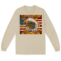 Mushroom American Flag Eagle Long Sleeve Tee - LillyAllenDesigns