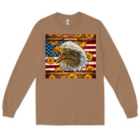 Toasted Coconut American Flag Eagle Long Sleeve Tee - LillyAllenDesigns