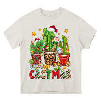 Cream christmas cactus merry cactmas Heavy Core Tee - Zillion Design Studio